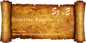 Szattler Evelin névjegykártya