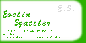 evelin szattler business card